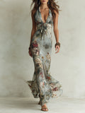 Vintage Maxi Dress in chiffon, Smart Price