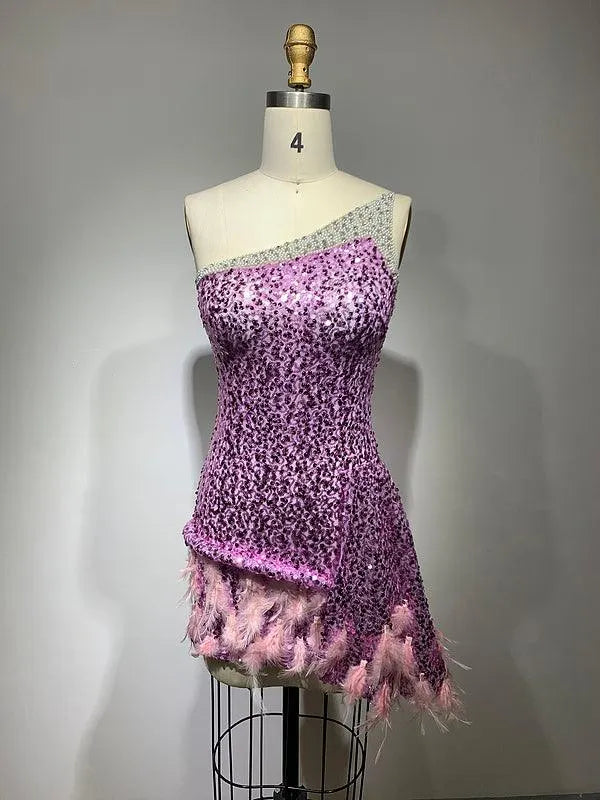 KittenAlarm - Dee Shiny Sequins Mini Cocktail Dress