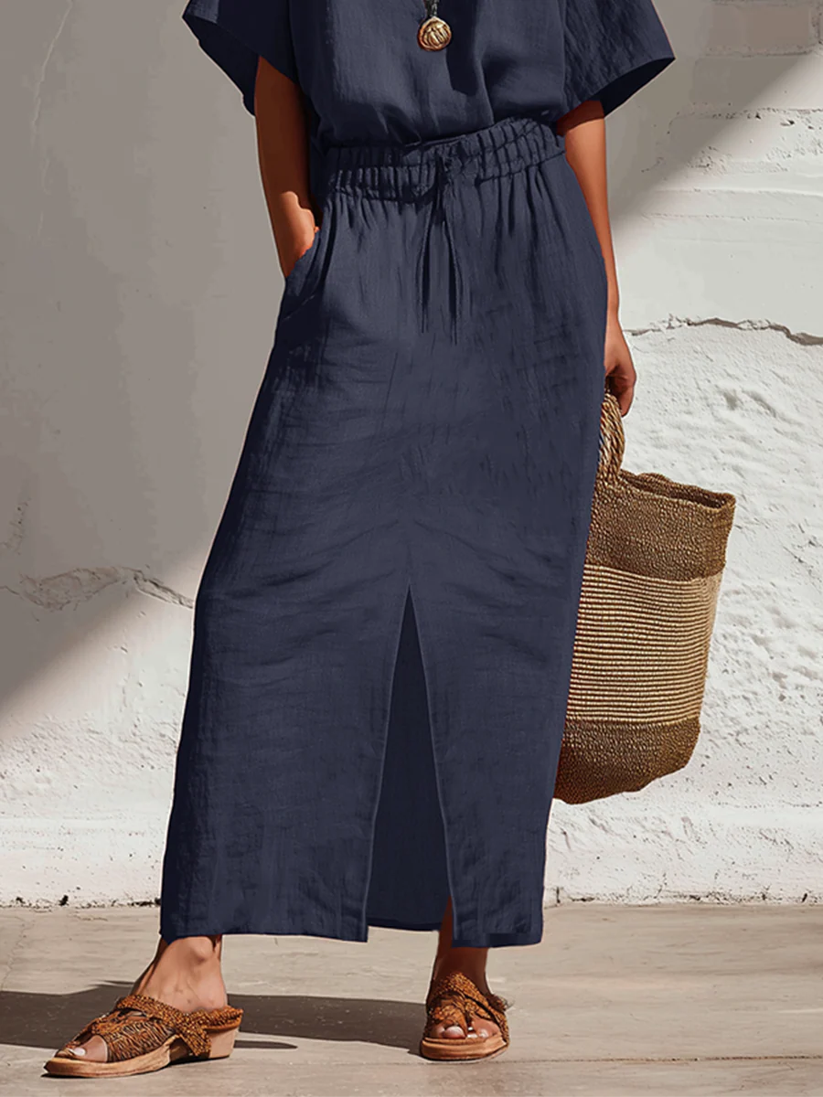 Chic Skirt in linen, Premium Look