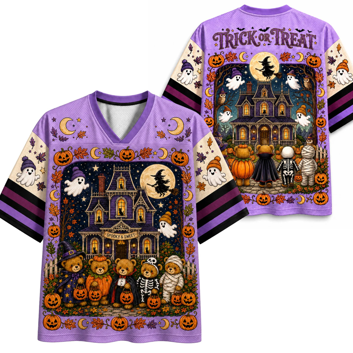Chaotic Club Cute Spooky Sweet Teddy Bear Halloween Mesh Jersey