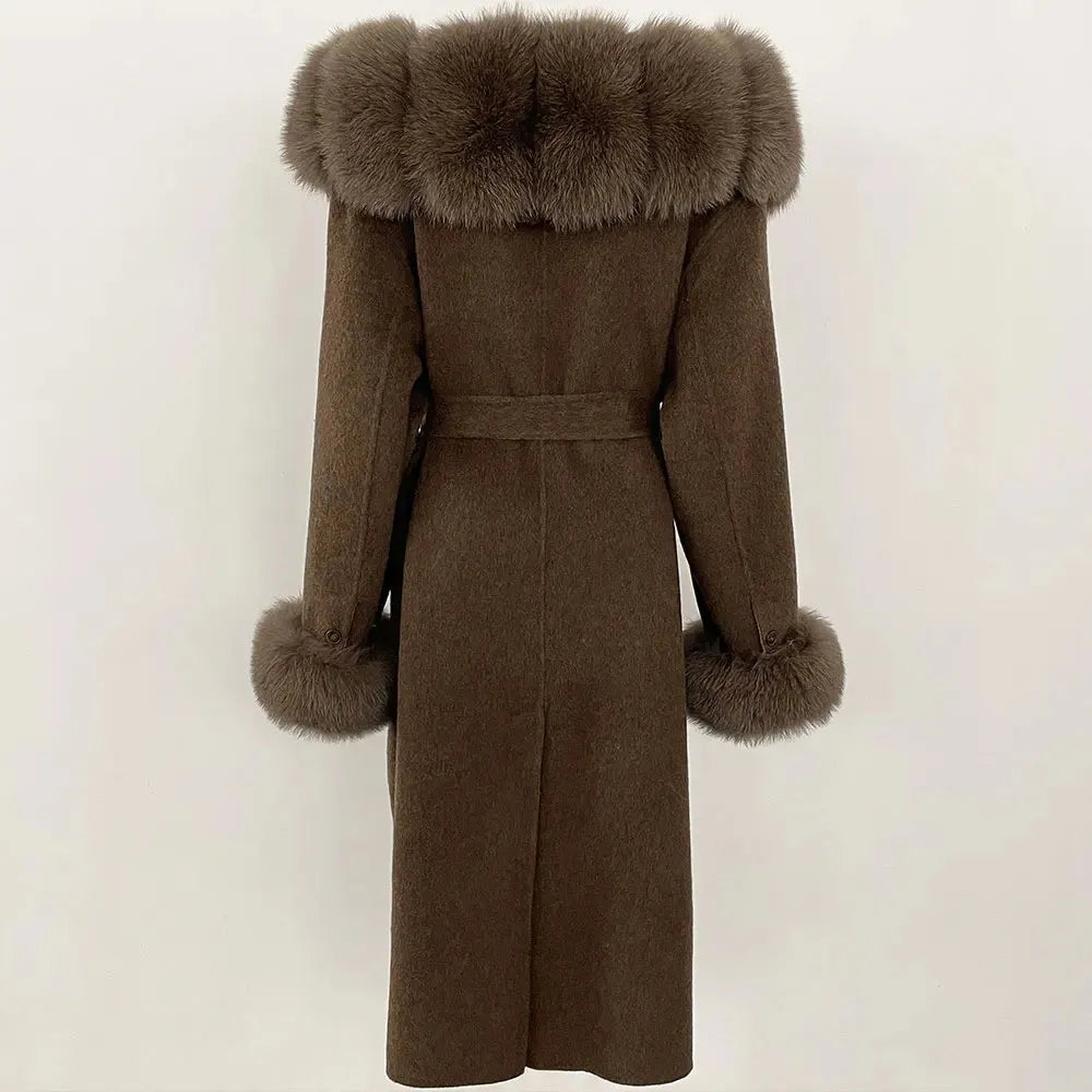 Elegant Warm Wool Blend Overcoat
