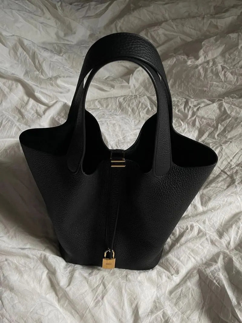 Classic Bucket Faux Suede Bag