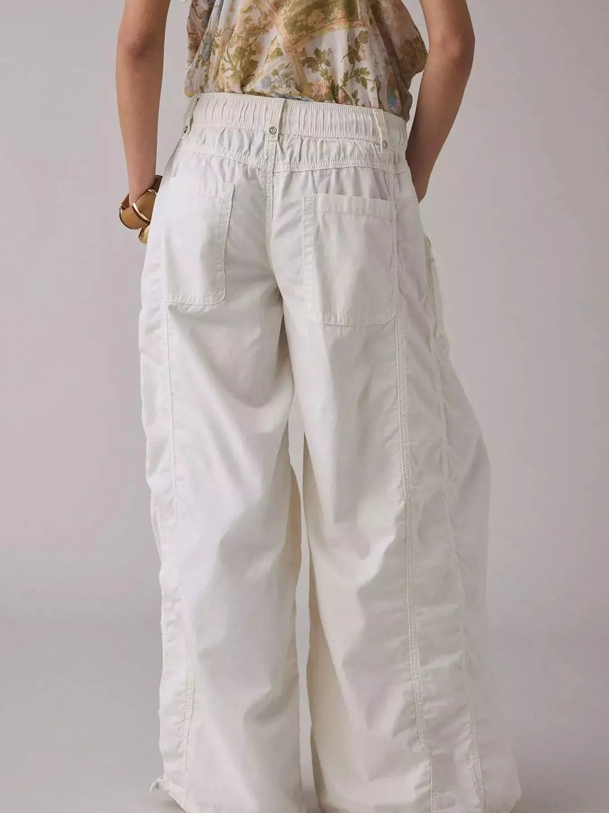 High-Waisted Cargo Wide-Leg Pants