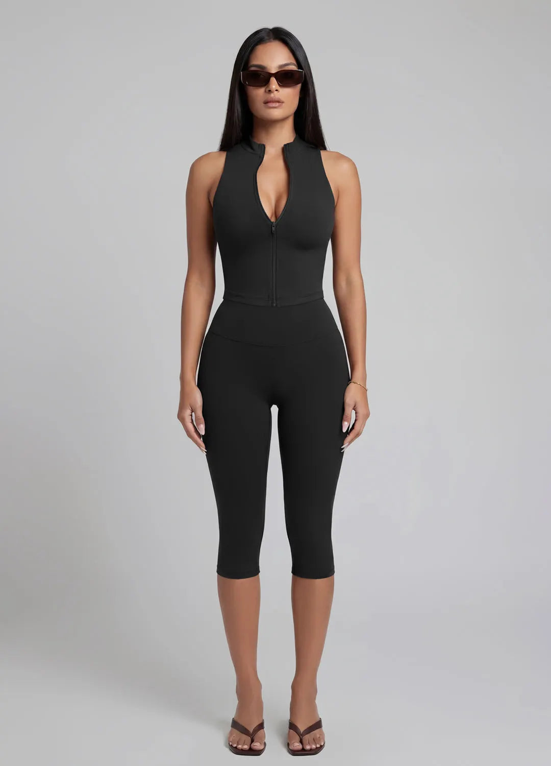 Flattering High-Waisted Sculpt Capri Leggings