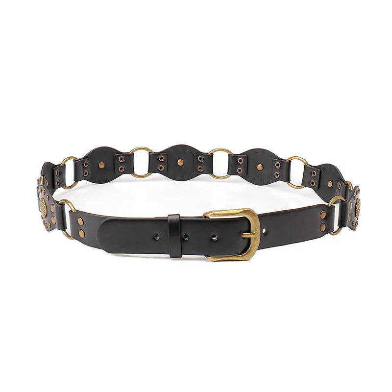 Stylish Dual-Use Leather Belt With Adjustable Buckles For Versatile Fashion