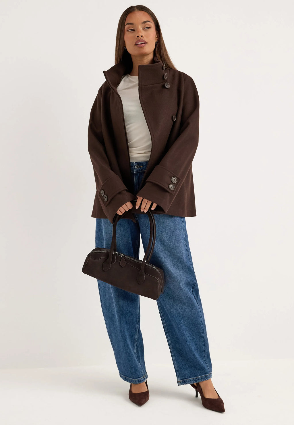 High Neck Short Coat