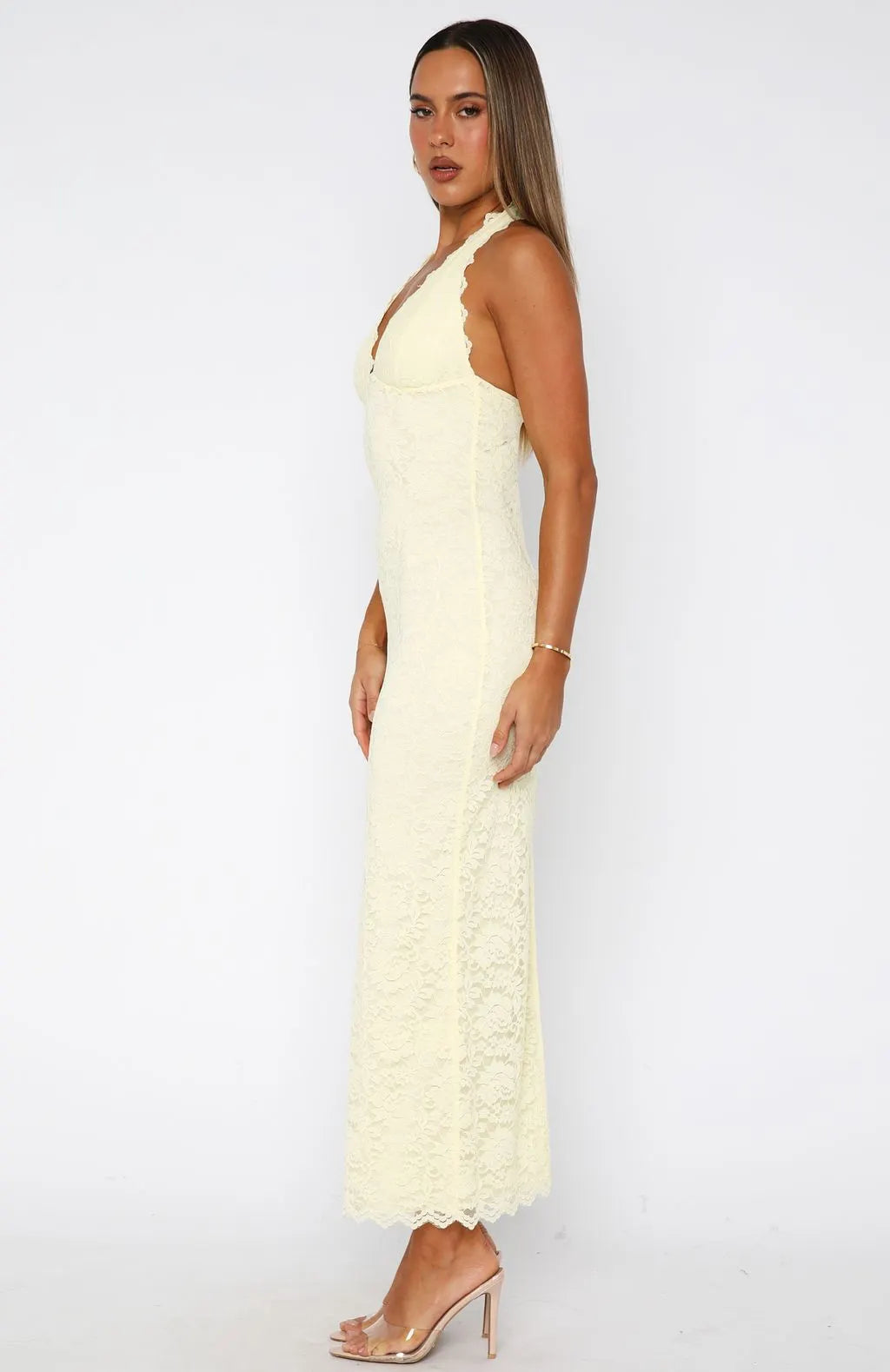 Lemon Lace Maxi Dress