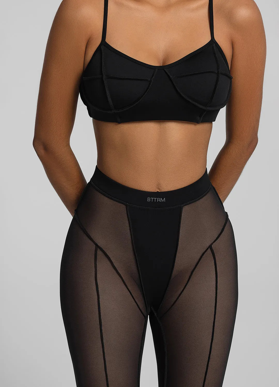 Semi-Sheer High-Waisted Leggings for a Sleek, Sculpted Look