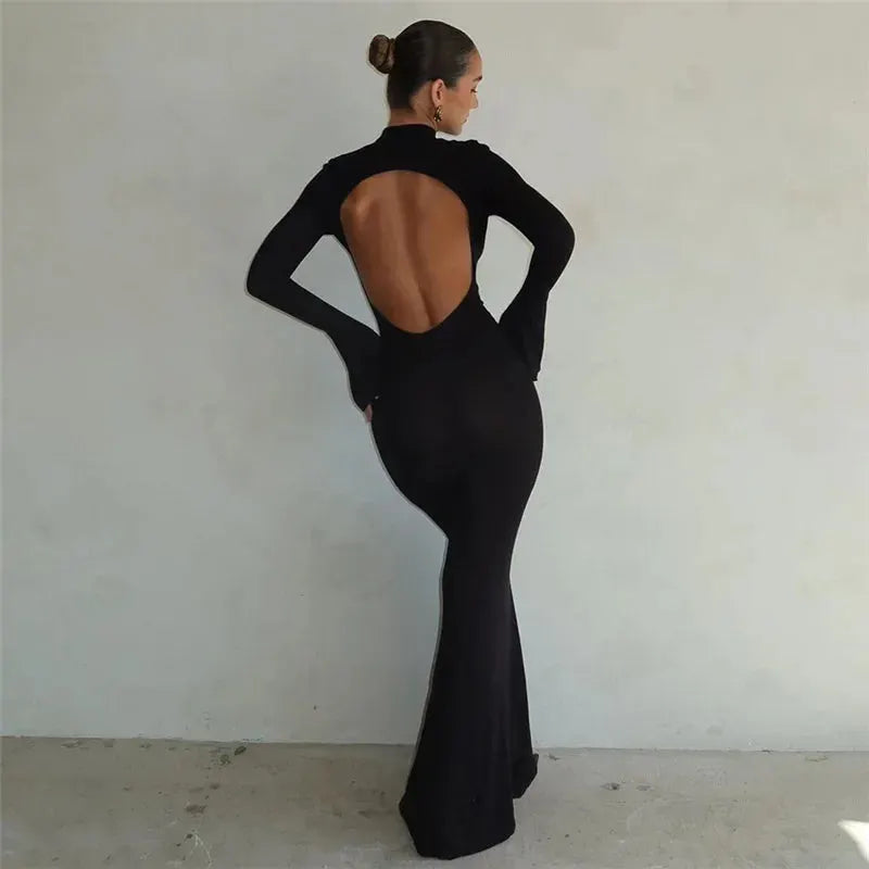 Fashion Open Back Maxi Dress