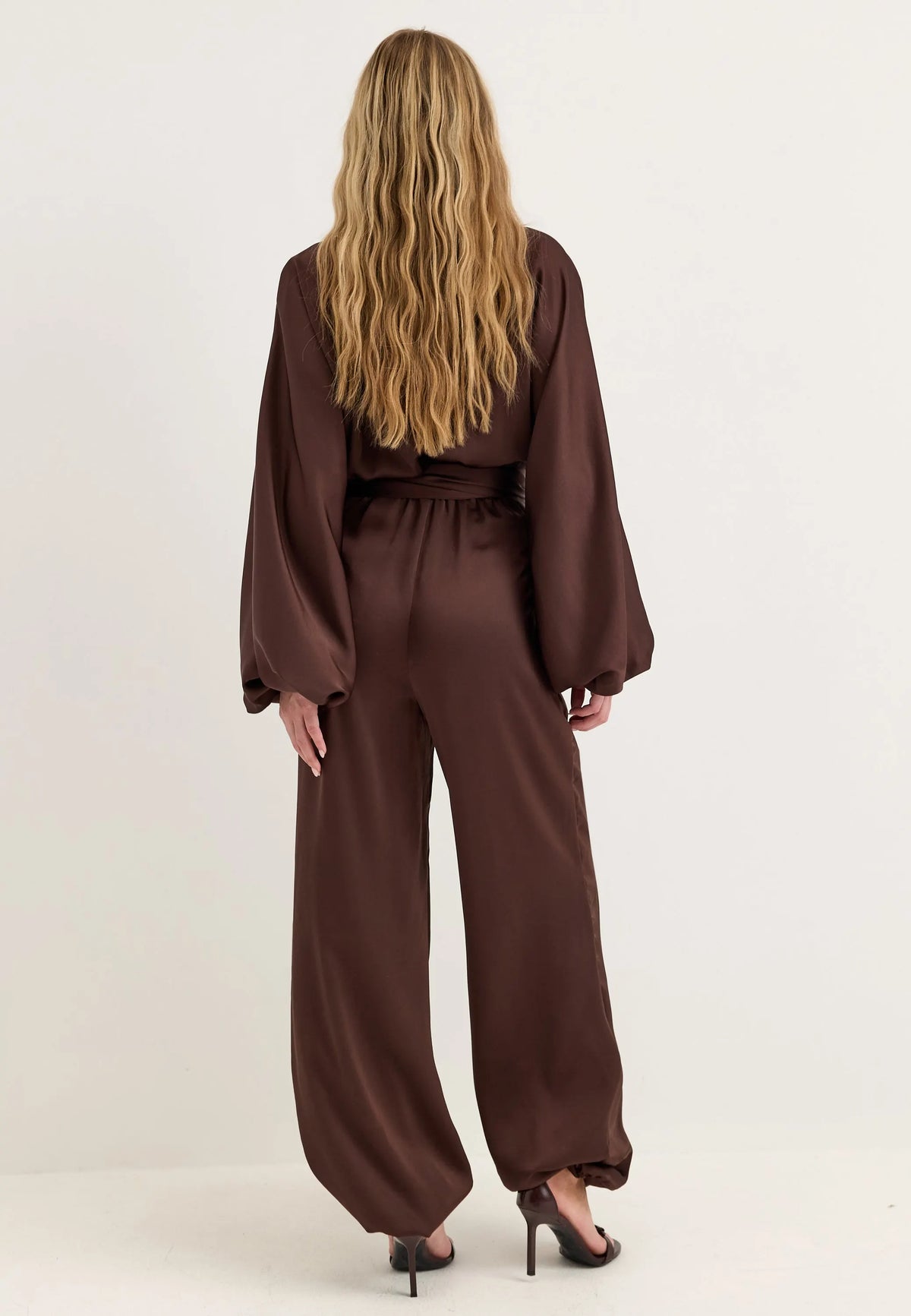 Satin Bubble Hem Jumpsuit