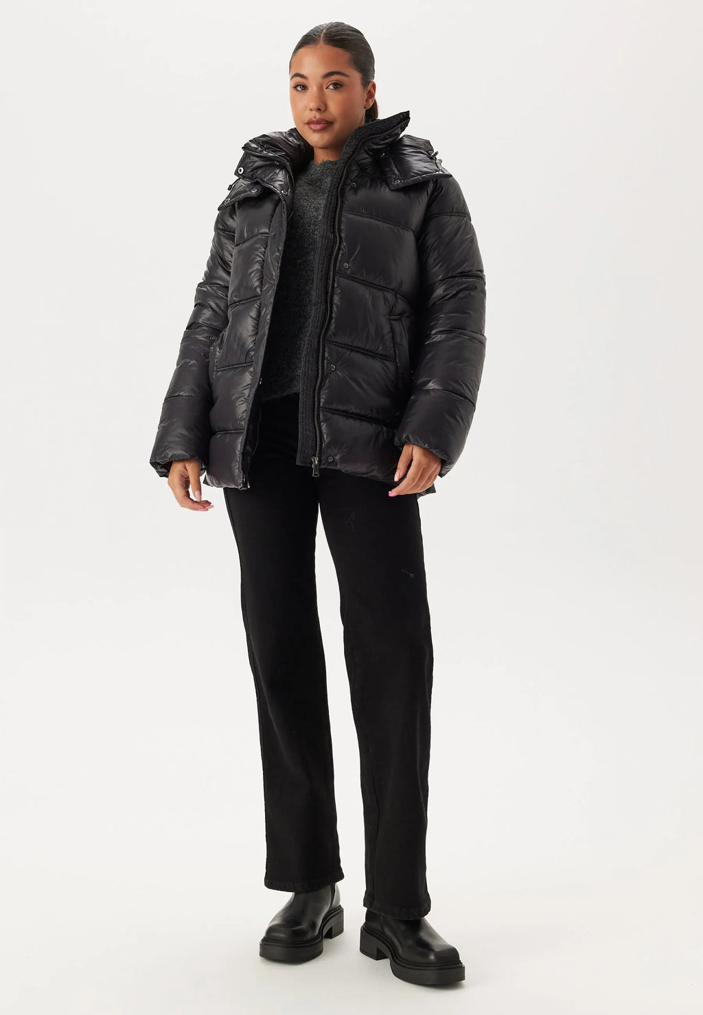 Semi Shiny Padded Jacket