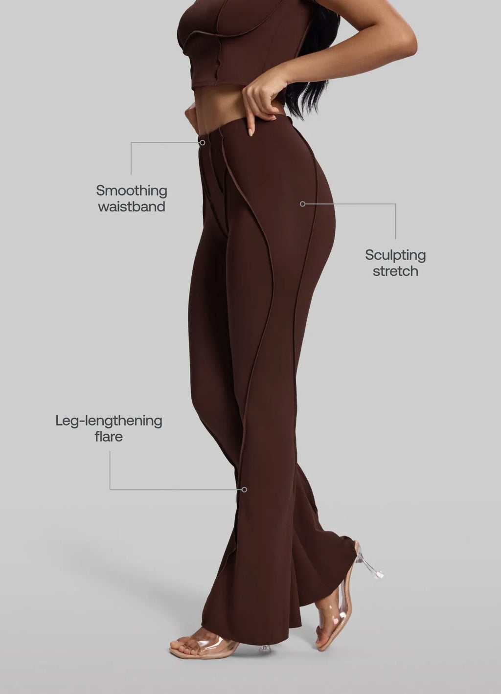 Sleek Longline Flare Leggings