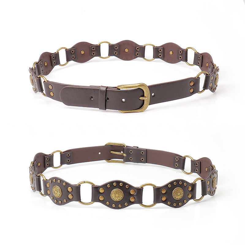 Stylish Dual-Use Leather Belt With Adjustable Buckles For Versatile Fashion