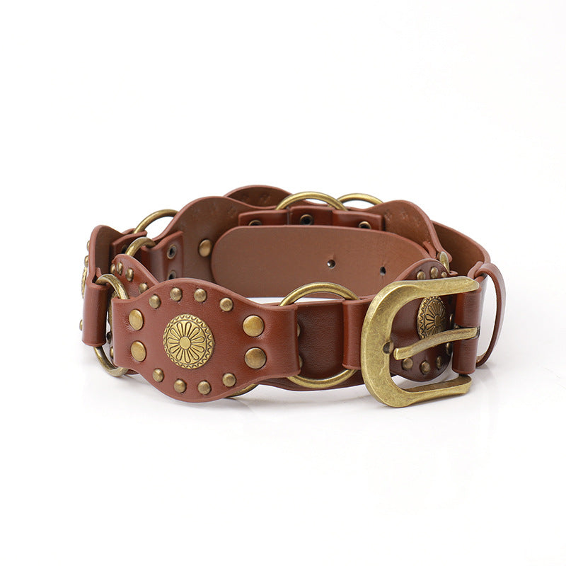 Stylish Dual-Use Leather Belt With Adjustable Buckles For Versatile Fashion