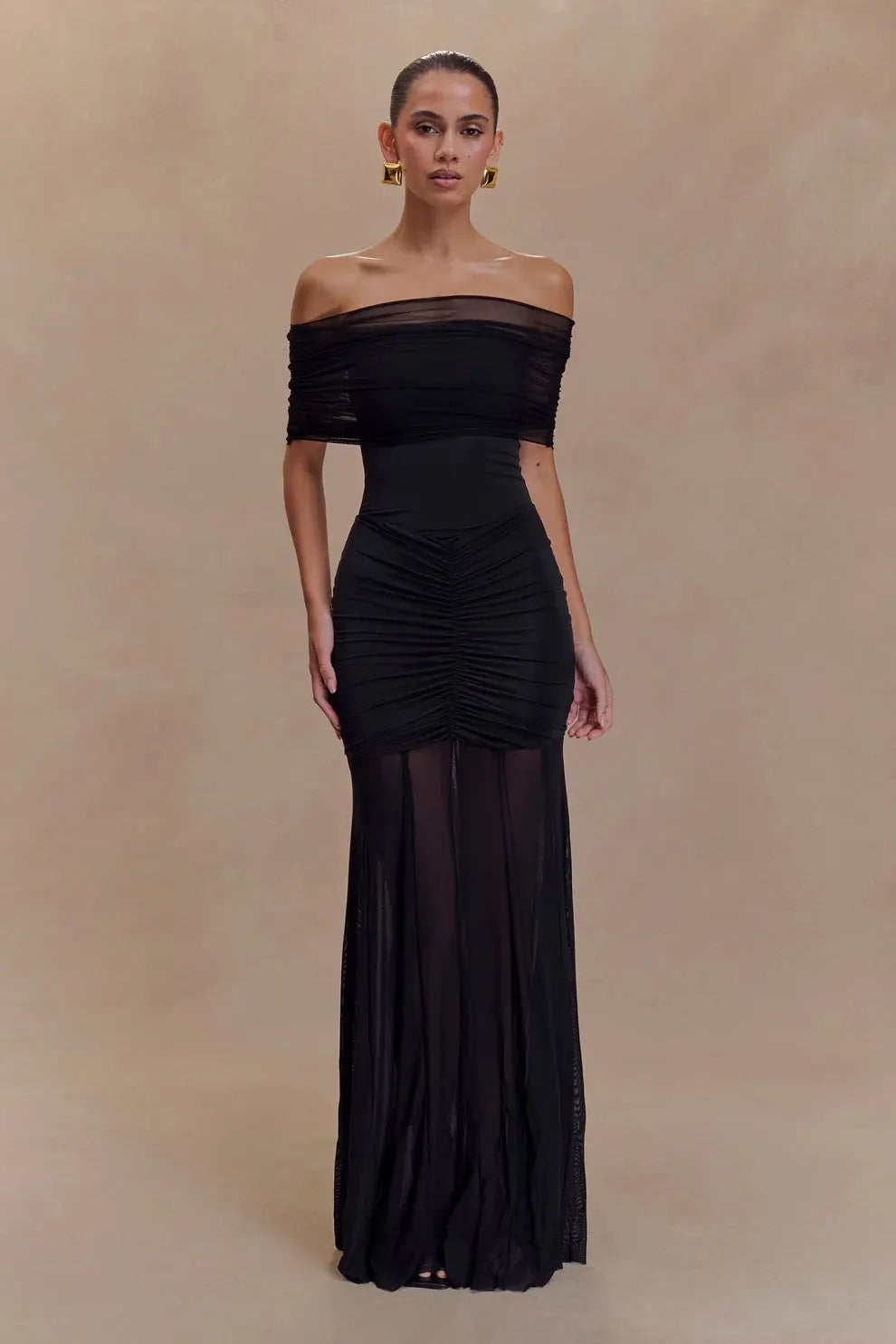 Noir Goddess Maxi Dress