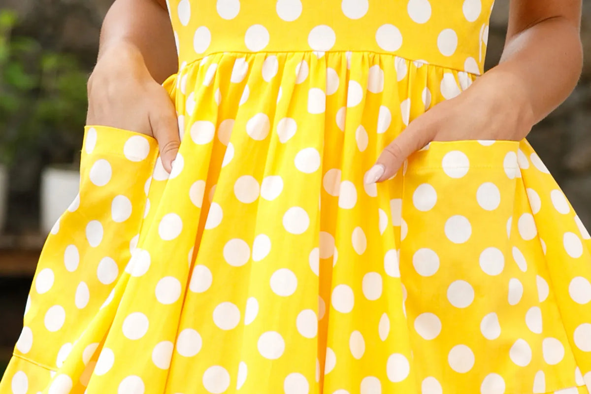 KittenAlarm - Womens 1950s Retro Rockabilly Princess Cosplay Dress with pockets polka dot apron 50's 60's Party Costume 