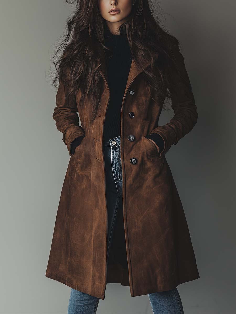 Coat with suede – Premium Look