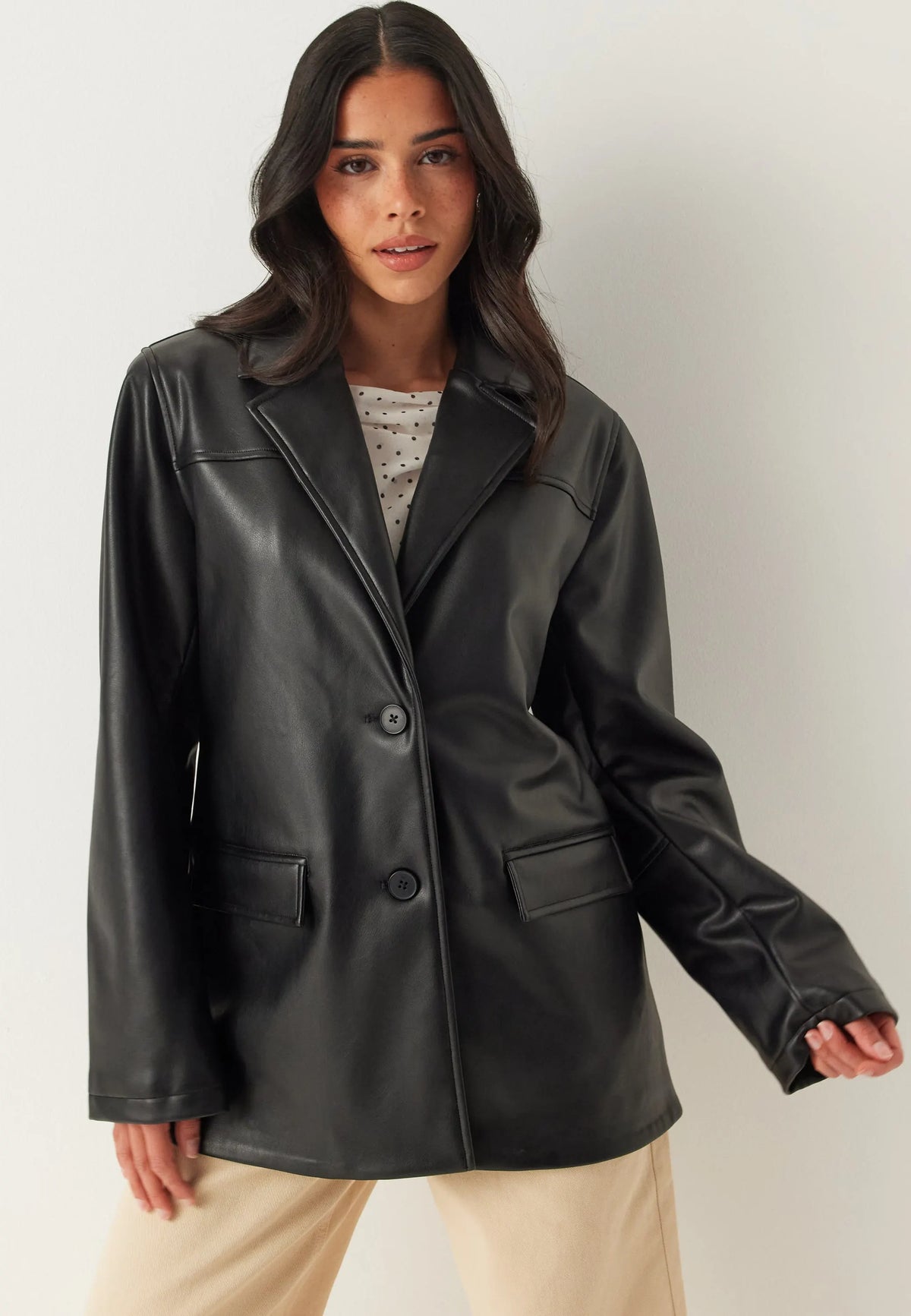 PU Blazer Jacket