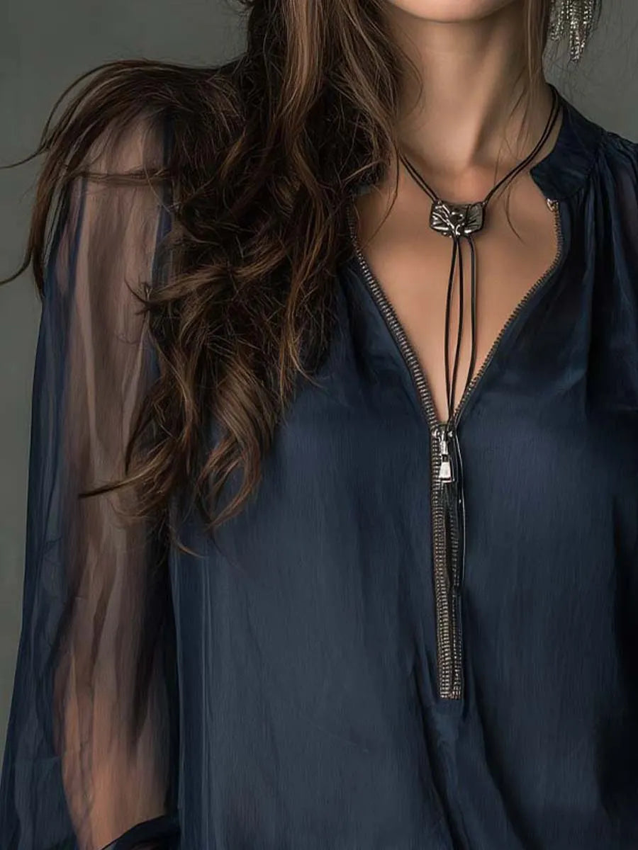Chic Blouse in chiffon, Designer Aesthetic