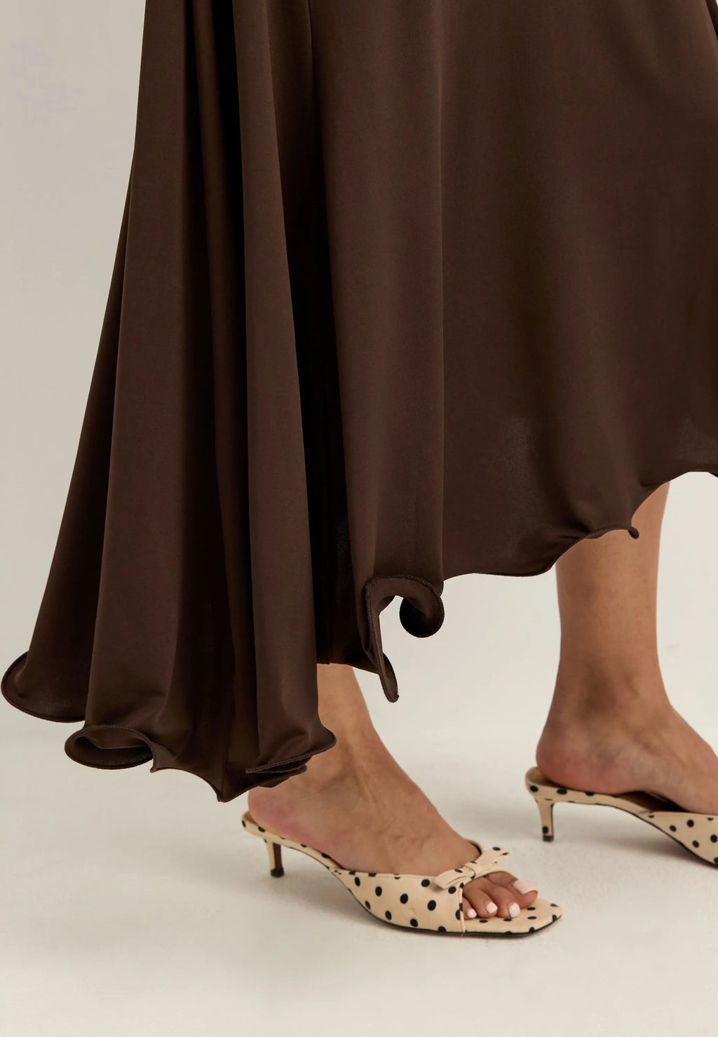 Asymmetric Flounce Soft Dress