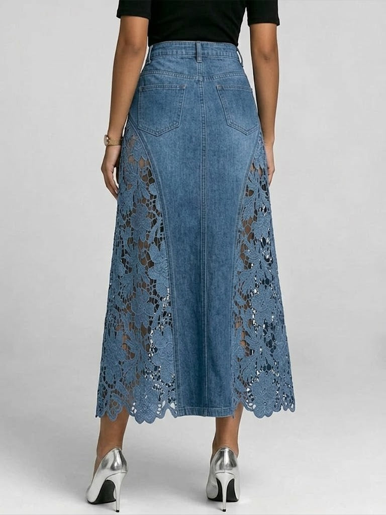 Chic Skirt in denim, Unbeatable Price