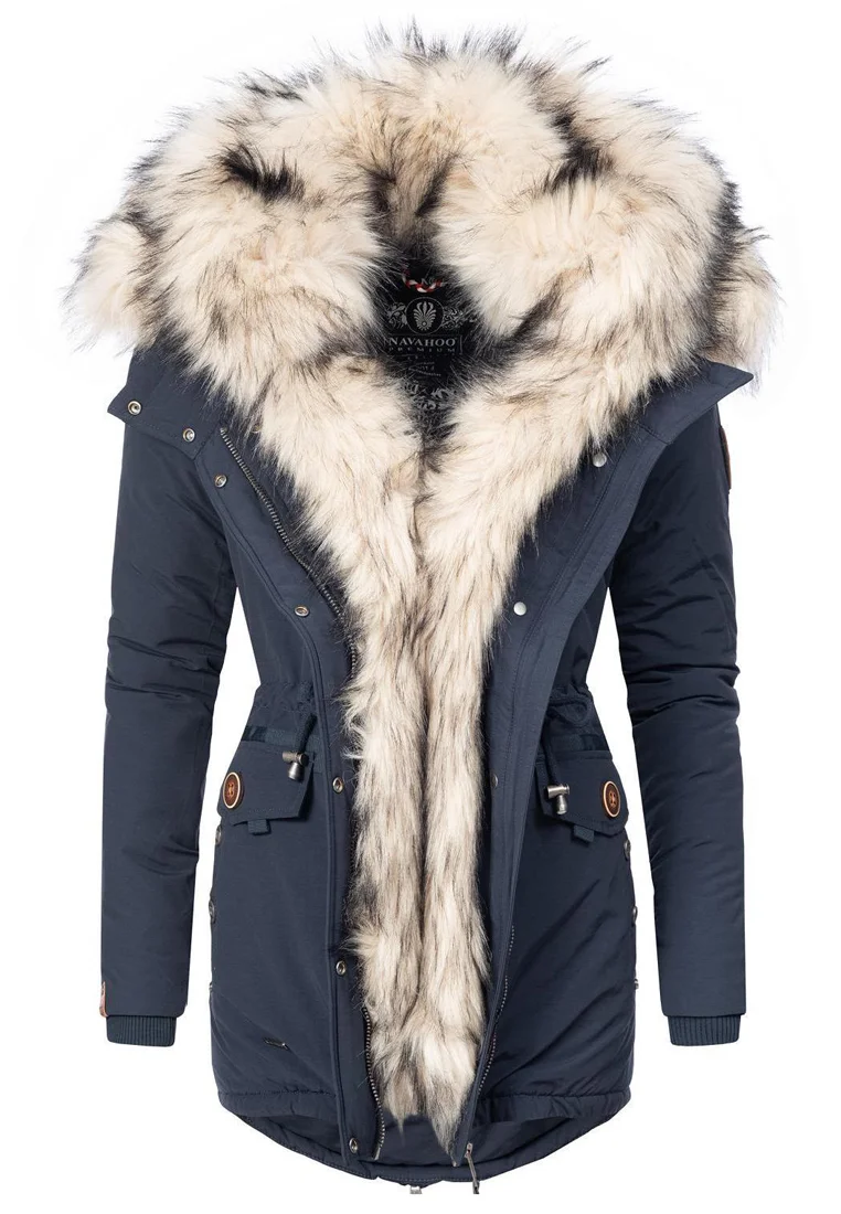 Ladies Winter Thicken Windproof Parka Beige