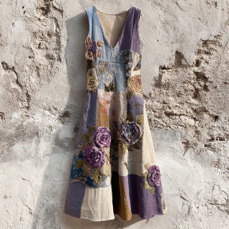 Midi Dress with linen – Designer Aesthetic