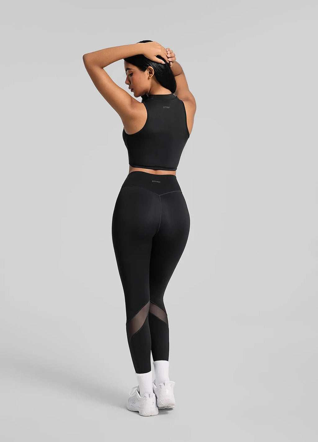 Breathable Front-Zip Mesh Leggings