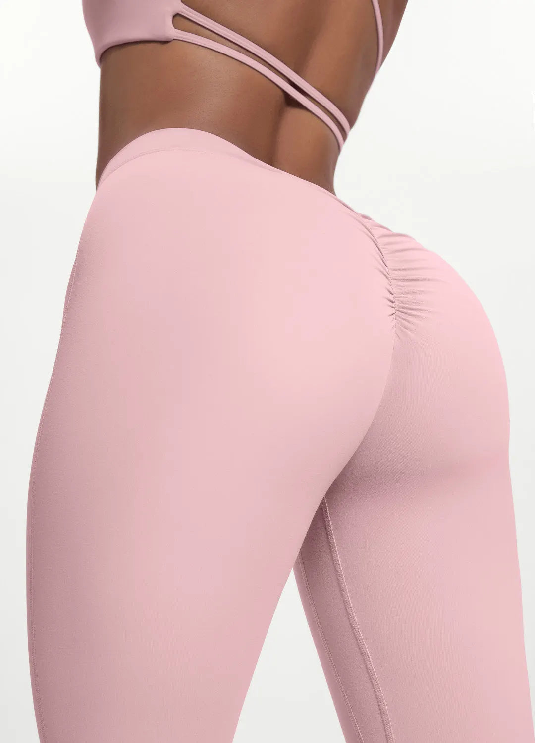 Ruched-Back Flared Leggings