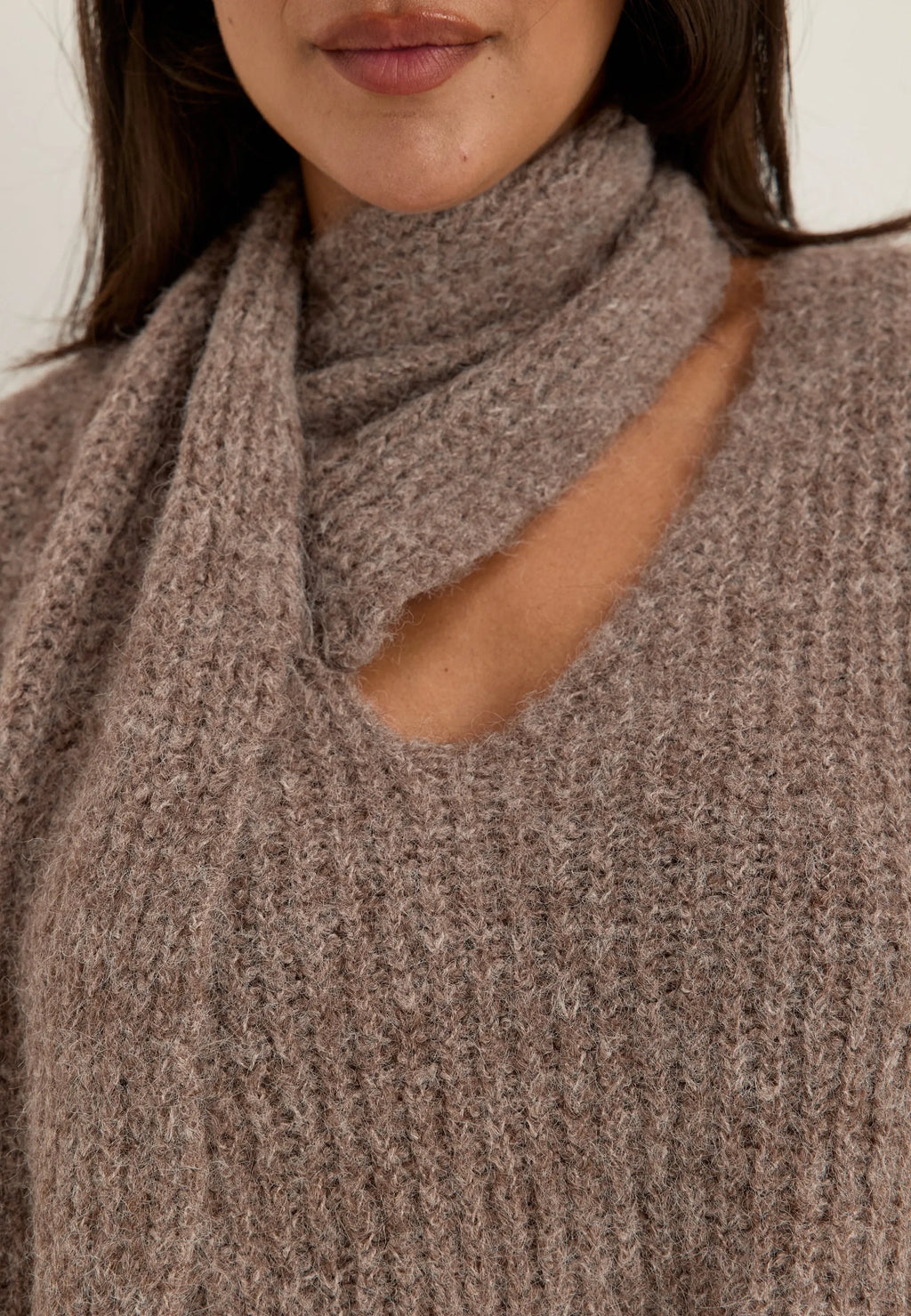 Knitted Scarf Sweater