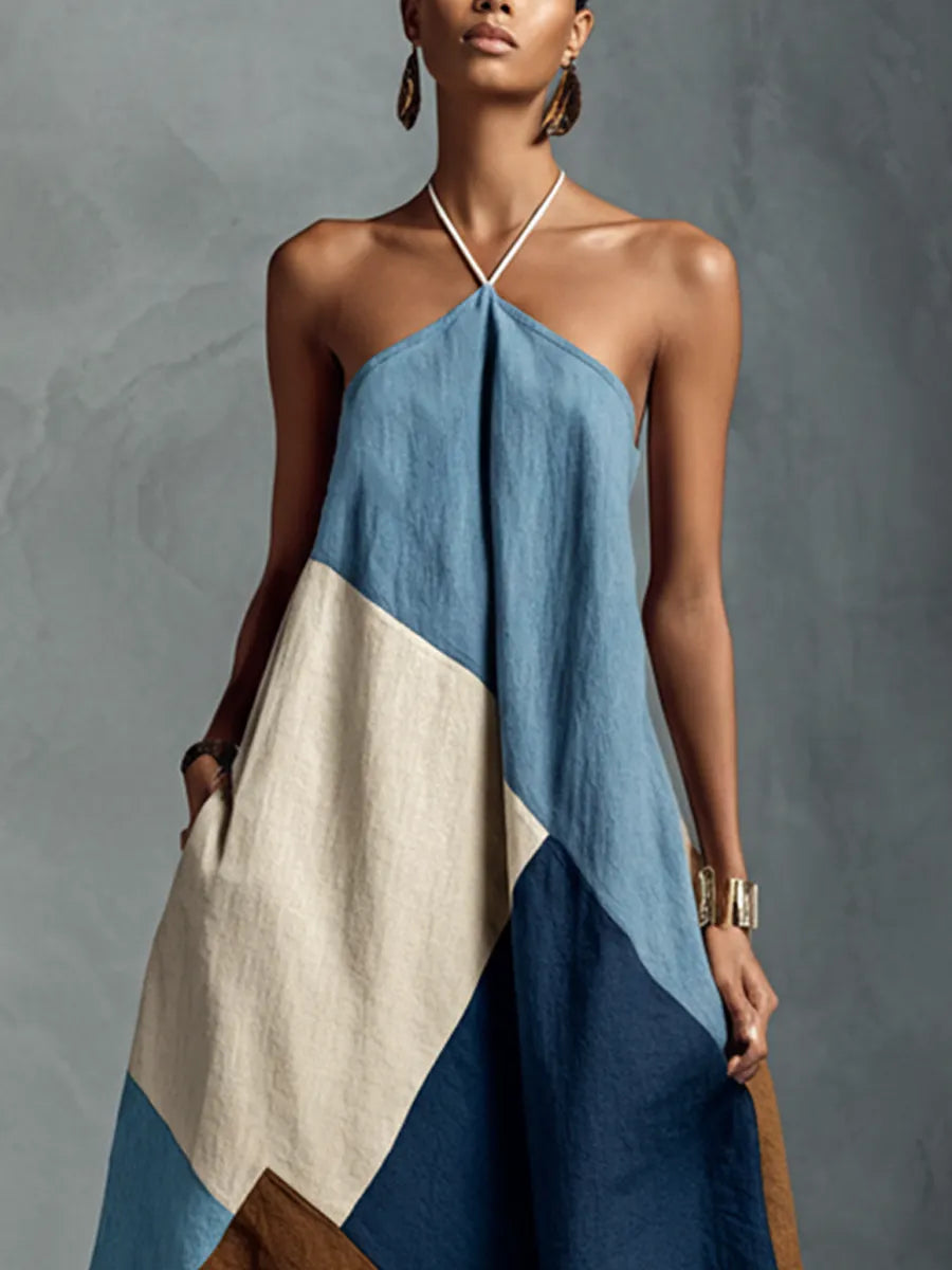 Bohemian Maxi Dress in linen, Best Value