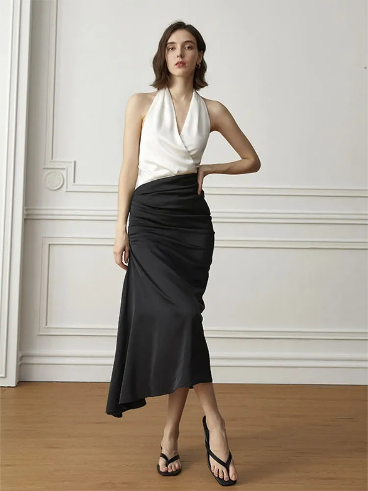 Parisian Style V-neck Halter Top