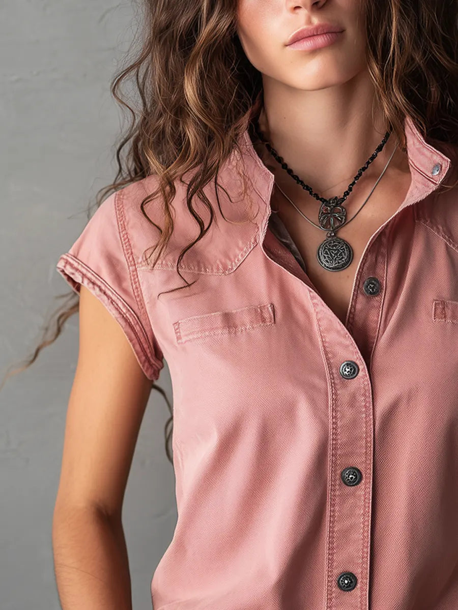 Vintage Blouse in denim, Smart Price