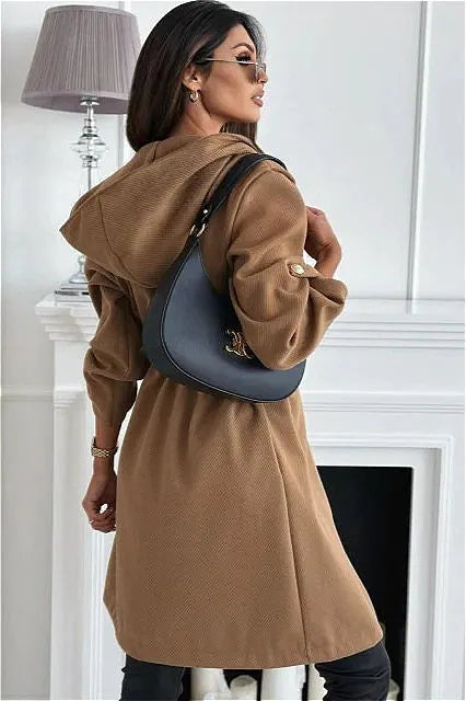 Hooded Belted Trench Coat