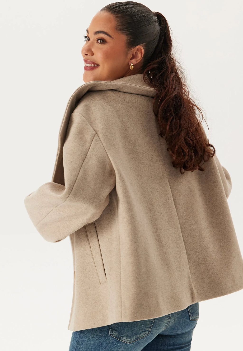Ava High Neck Short Coat