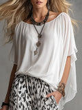 Modern And Stylish White Chiffon T-shirt