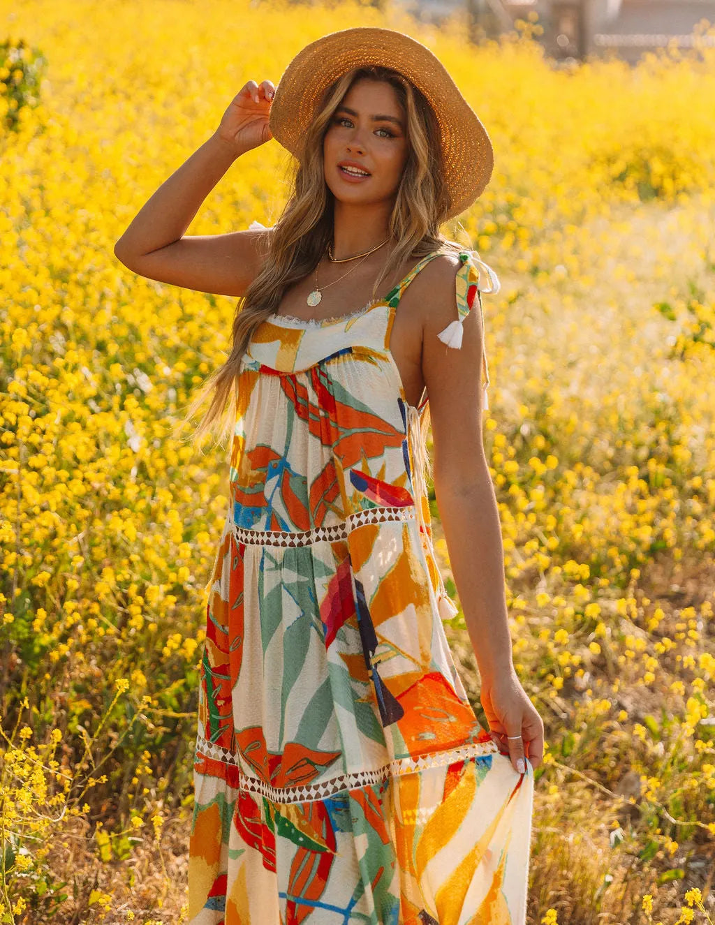 Baja California Crochet Tiered Maxi Dress - FINAL SALE