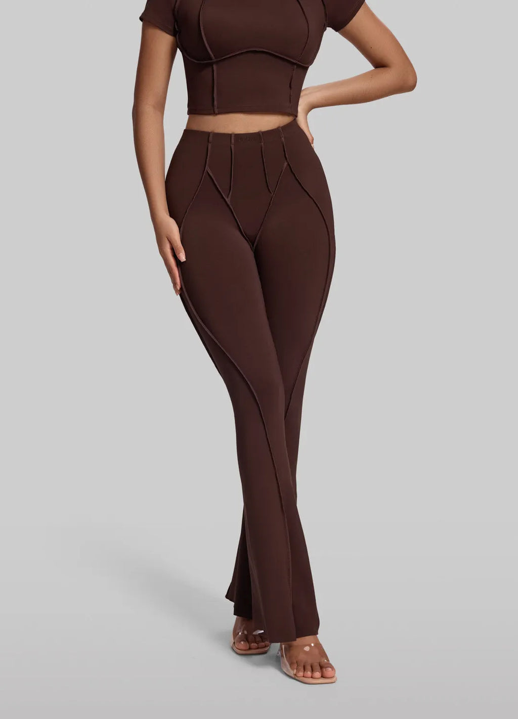 Sleek Longline Flare Leggings