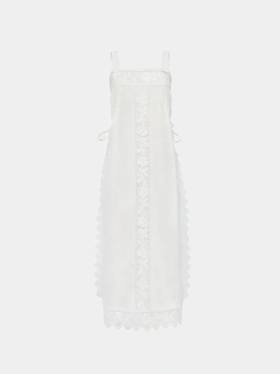 The Lace Linen Midi Dress