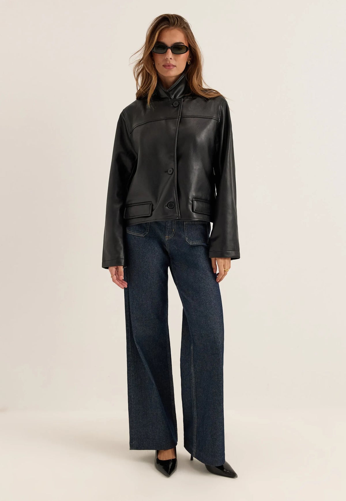 Remake Short PU Jacket