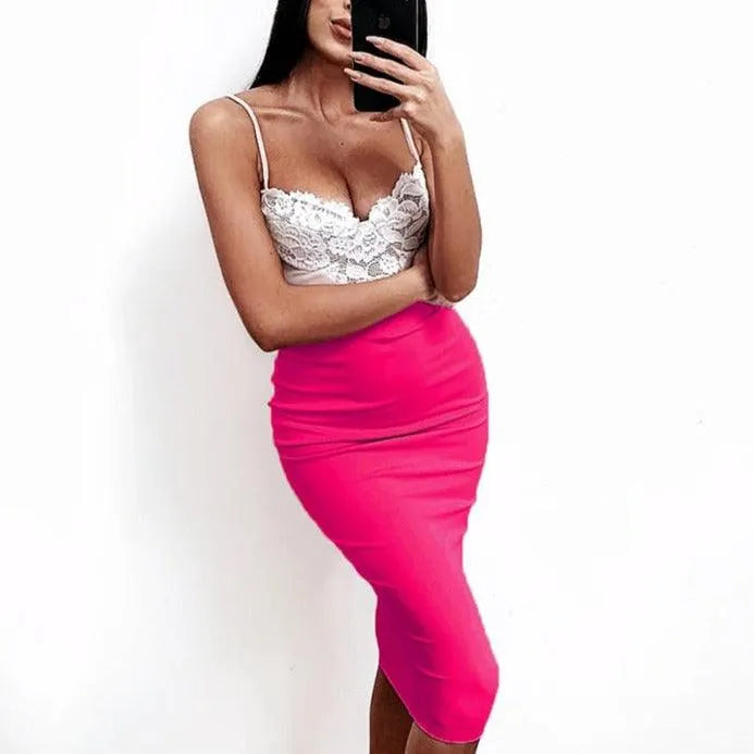 KittenAlarm - Embry Solid Pencil Skirt