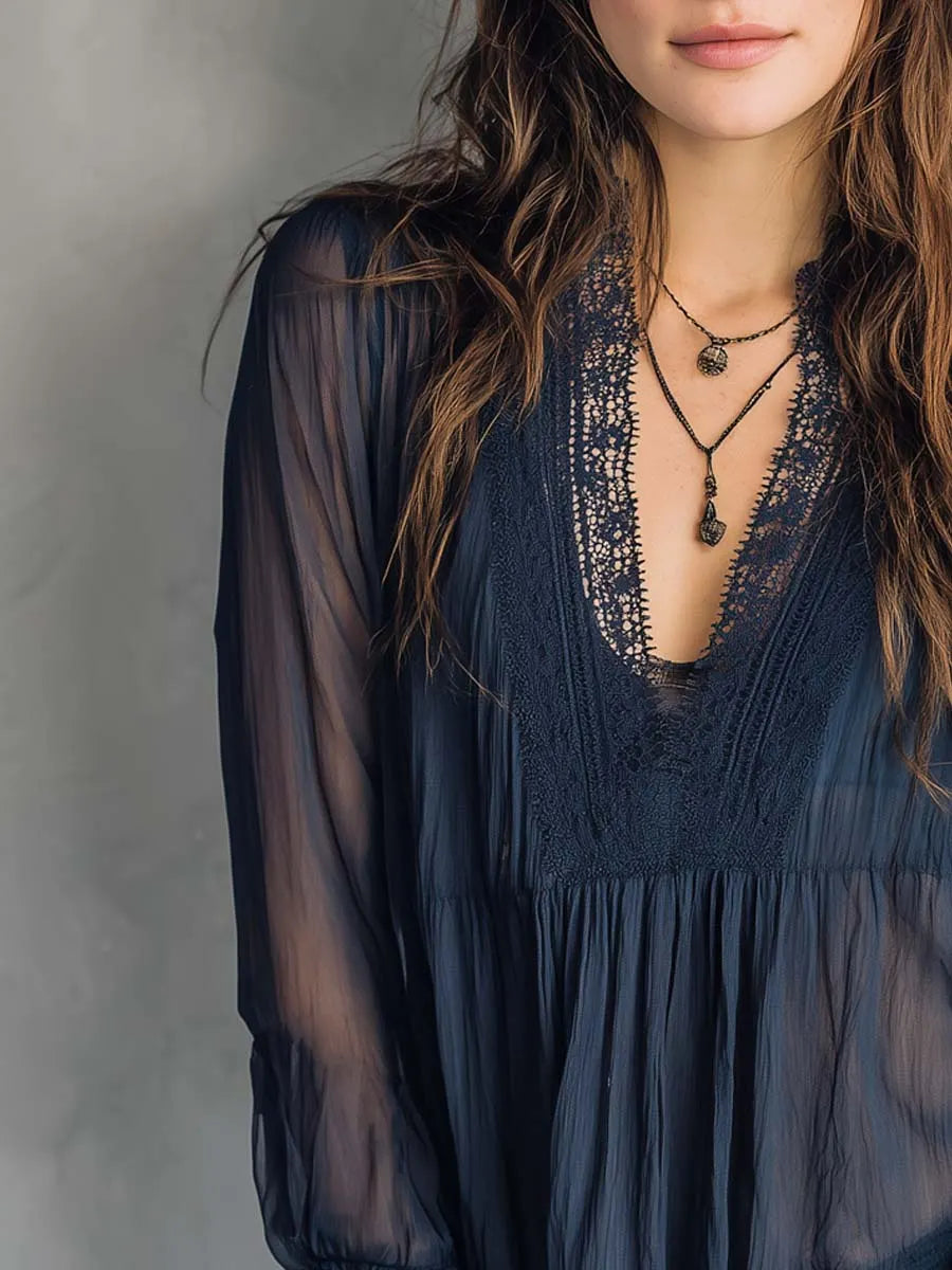 Vintage Blouse in chiffon, Smart Price