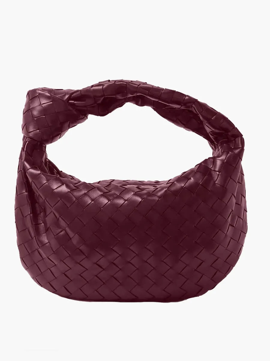 Medium Woven Faux Suede Bag