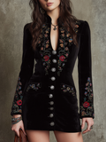 Retro Mini Dress in velvet, Affordable Luxury