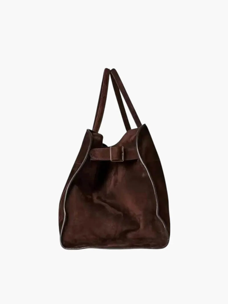Large Faux Suede Shopper Bag