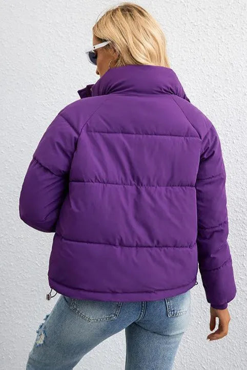 Short Stand Collar Puffer Coat