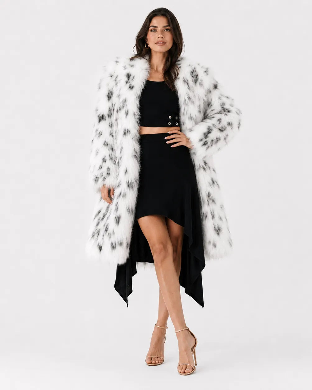 STELLA SPOTTED FUR COAT