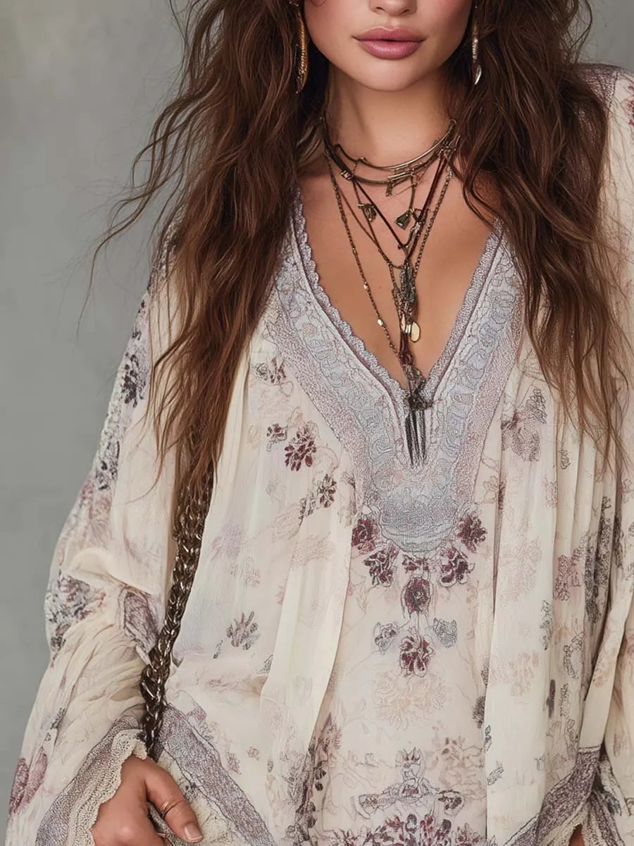 Retro Blouse in chiffon, Affordable Luxury
