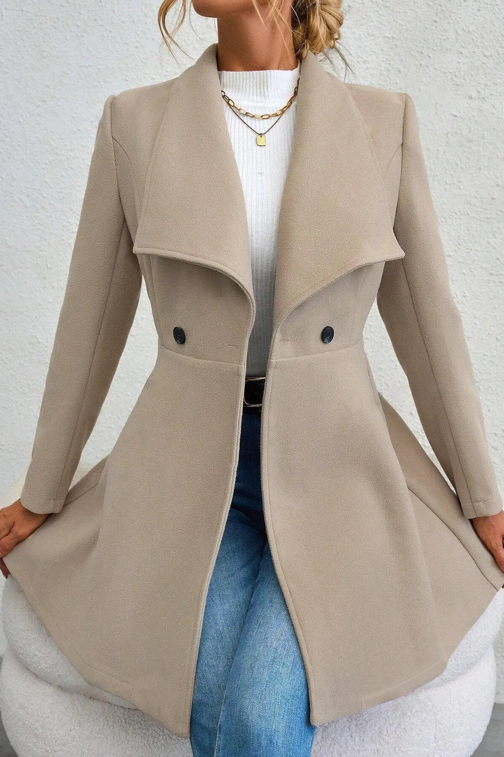 Belted Wool Long Coat