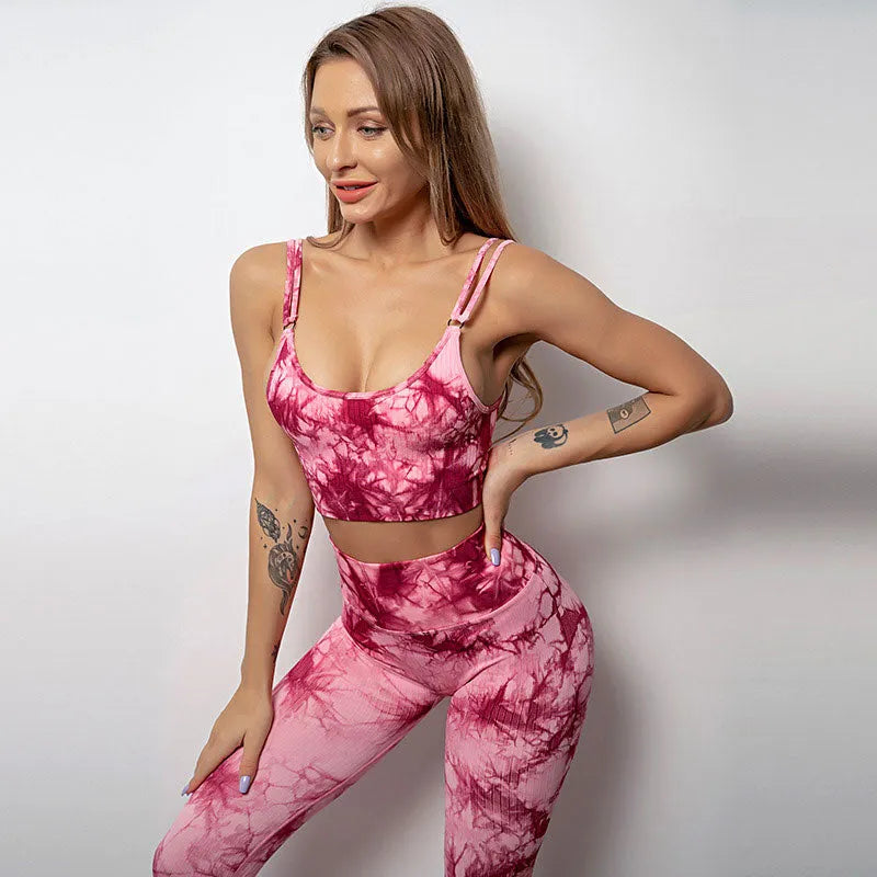 KittenAlarm - Mojoyce Tie Dye Yoga Leggings Fitness Sport Leggings For Women Workout Seamless Running Tights Pants Push 
